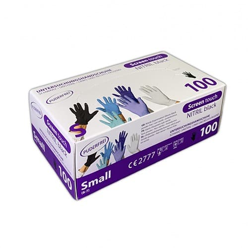 K2 mustad nitriilühekordsed kindad (100 tk)