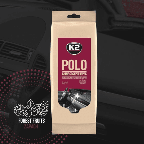 K2 Drėgnos Plastiko Valymo Servetėlės (Blizgios) - Polo (24 vnt.)