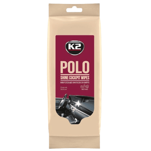 K2 Drėgnos Plastiko Valymo Servetėlės (Blizgios) - Polo (24 vnt.)
